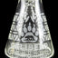 Calibear Deep Sandblasted Glass Beaker Bong | 8" & 14" Artistic Water Pipe