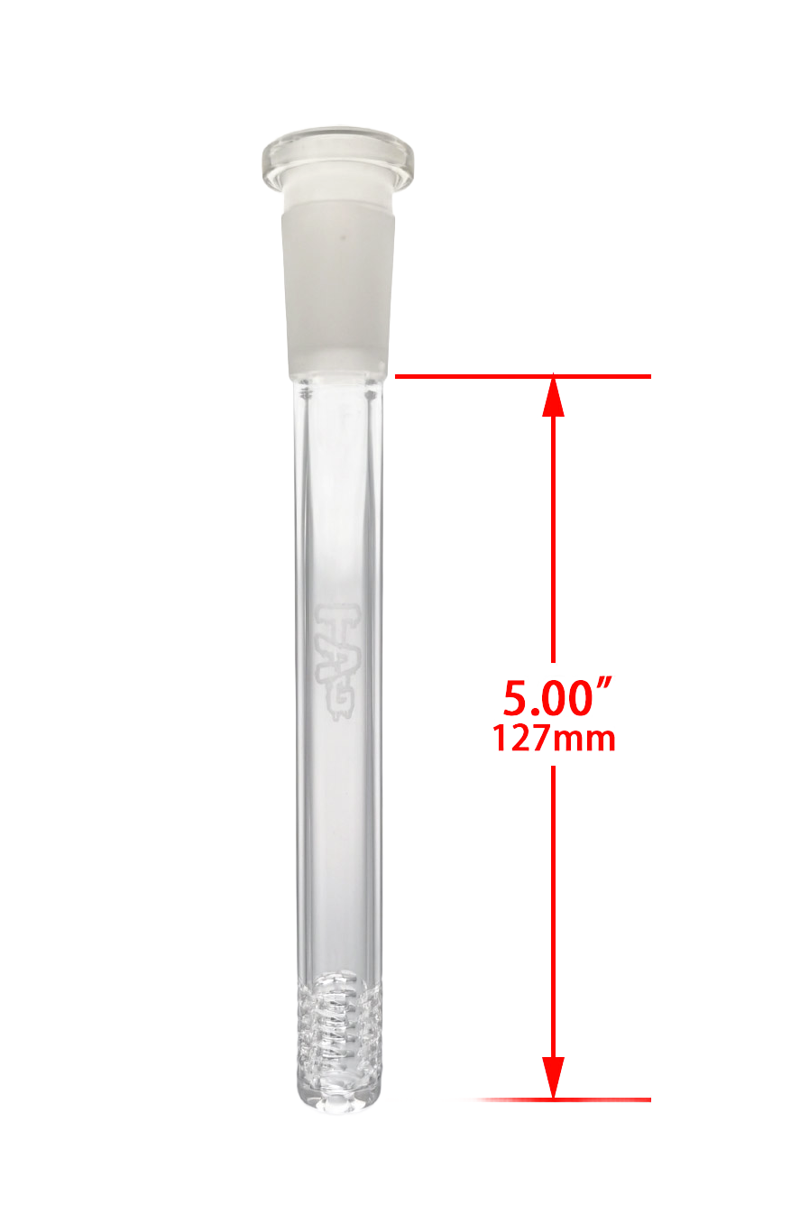 TAG - 18/14MM 6 Row x 3 (54 Hole) Open End Gridded Super Slit Downstem (5.50")