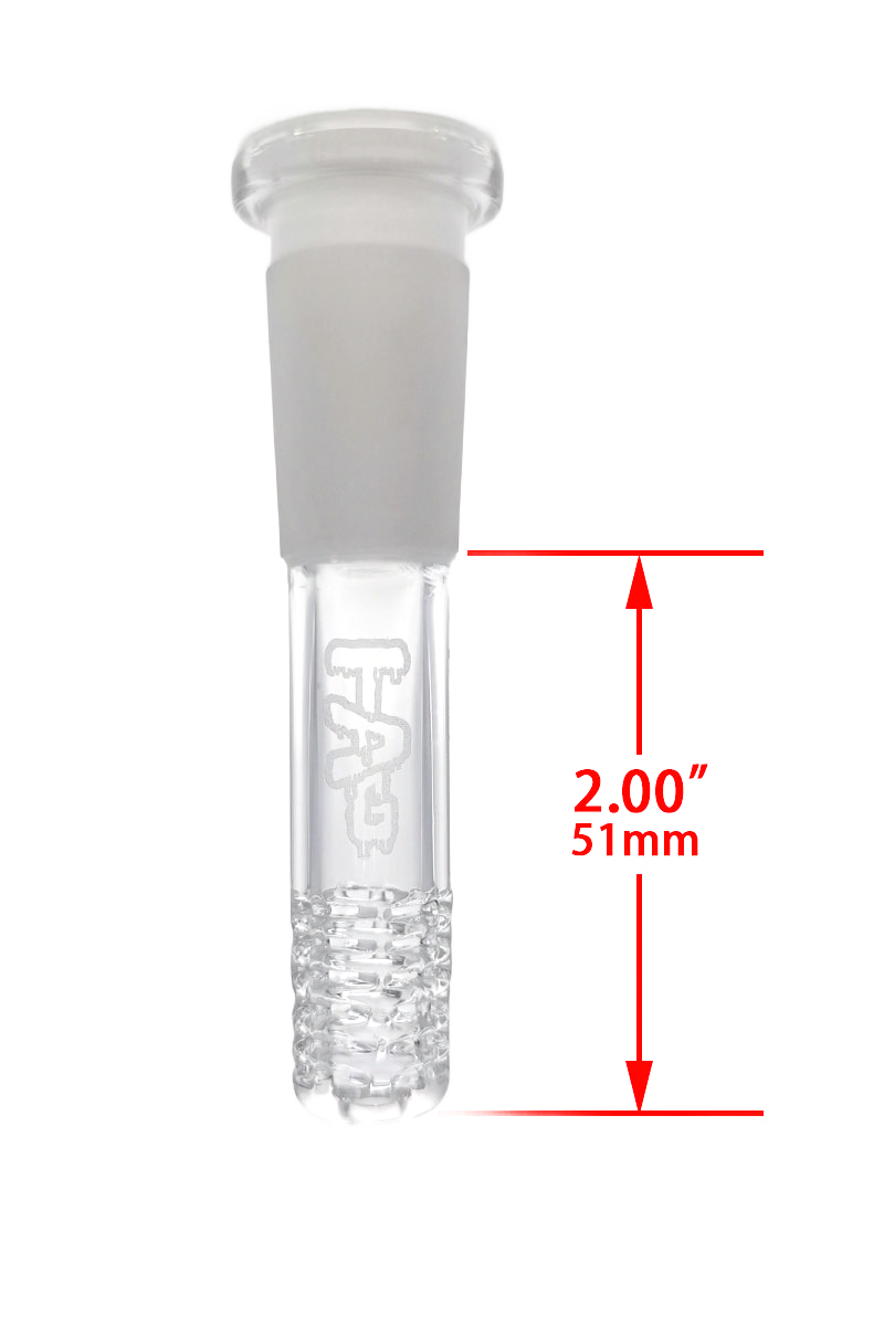 TAG - 18/14MM 6 Row x 3 (54 Hole) Open End Gridded Super Slit Downstem (5.50")