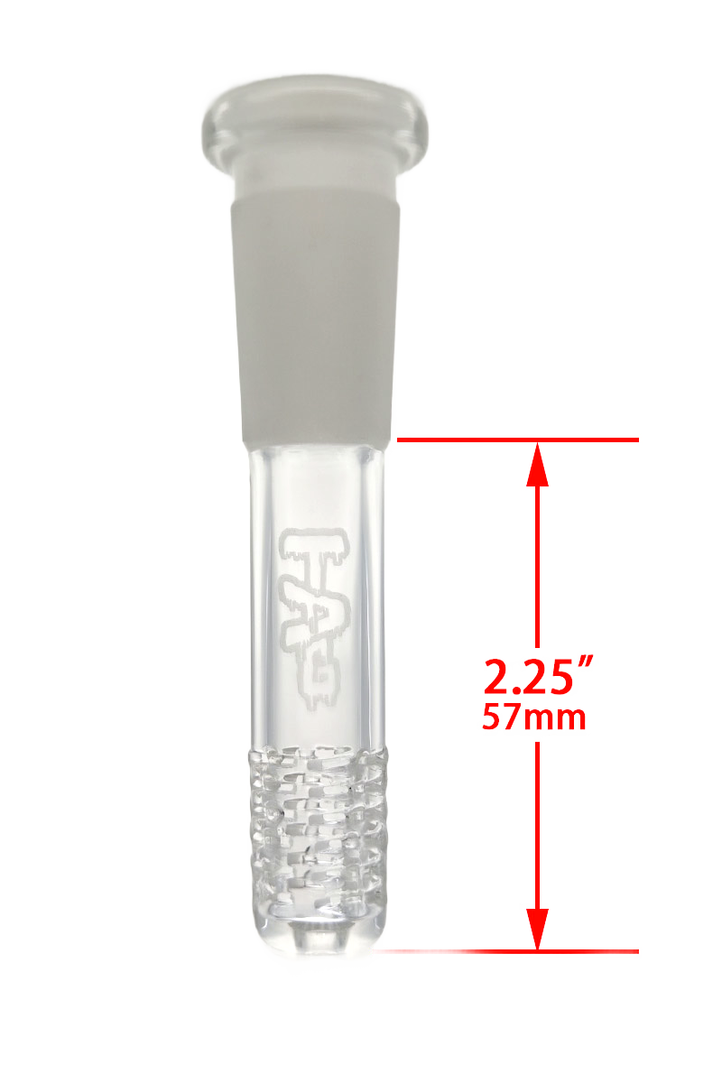 TAG - 18/14MM 6 Row x 3 (54 Hole) Open End Gridded Super Slit Downstem (5.50")