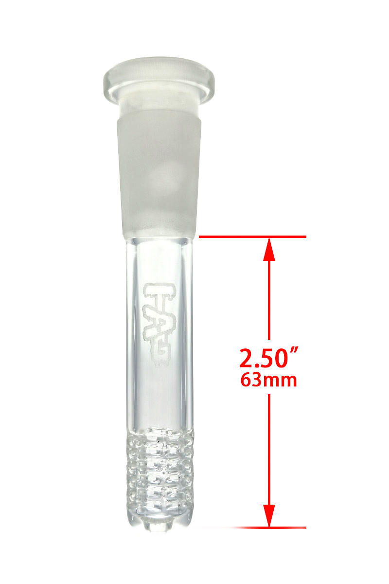 TAG - 18/14MM 6 Row x 3 (54 Hole) Open End Gridded Super Slit Downstem (5.50")