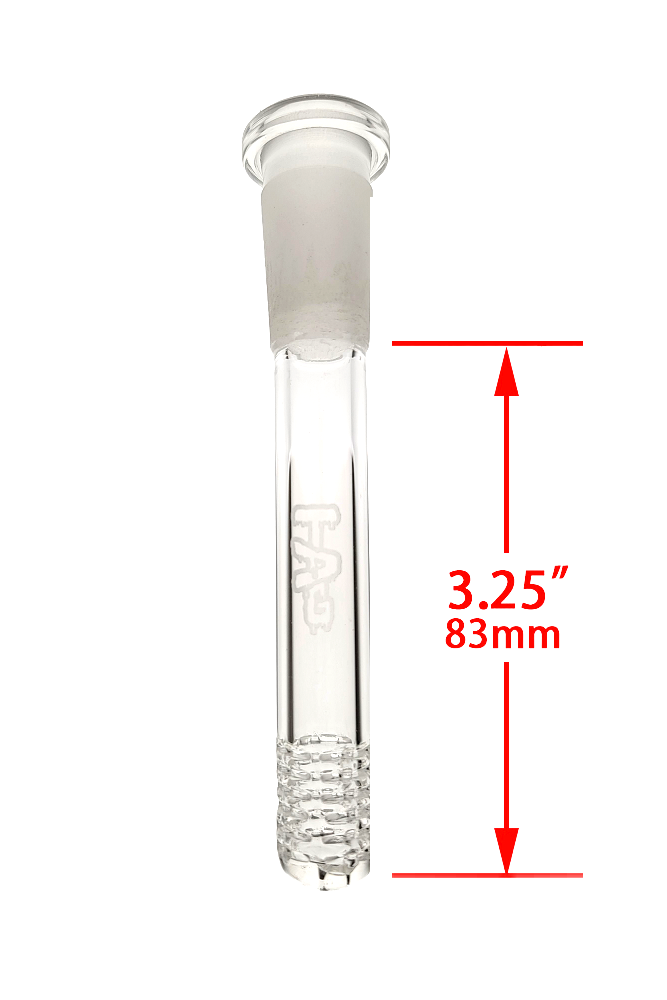 TAG - 18/14MM 6 Row x 3 (54 Hole) Open End Gridded Super Slit Downstem (5.50")