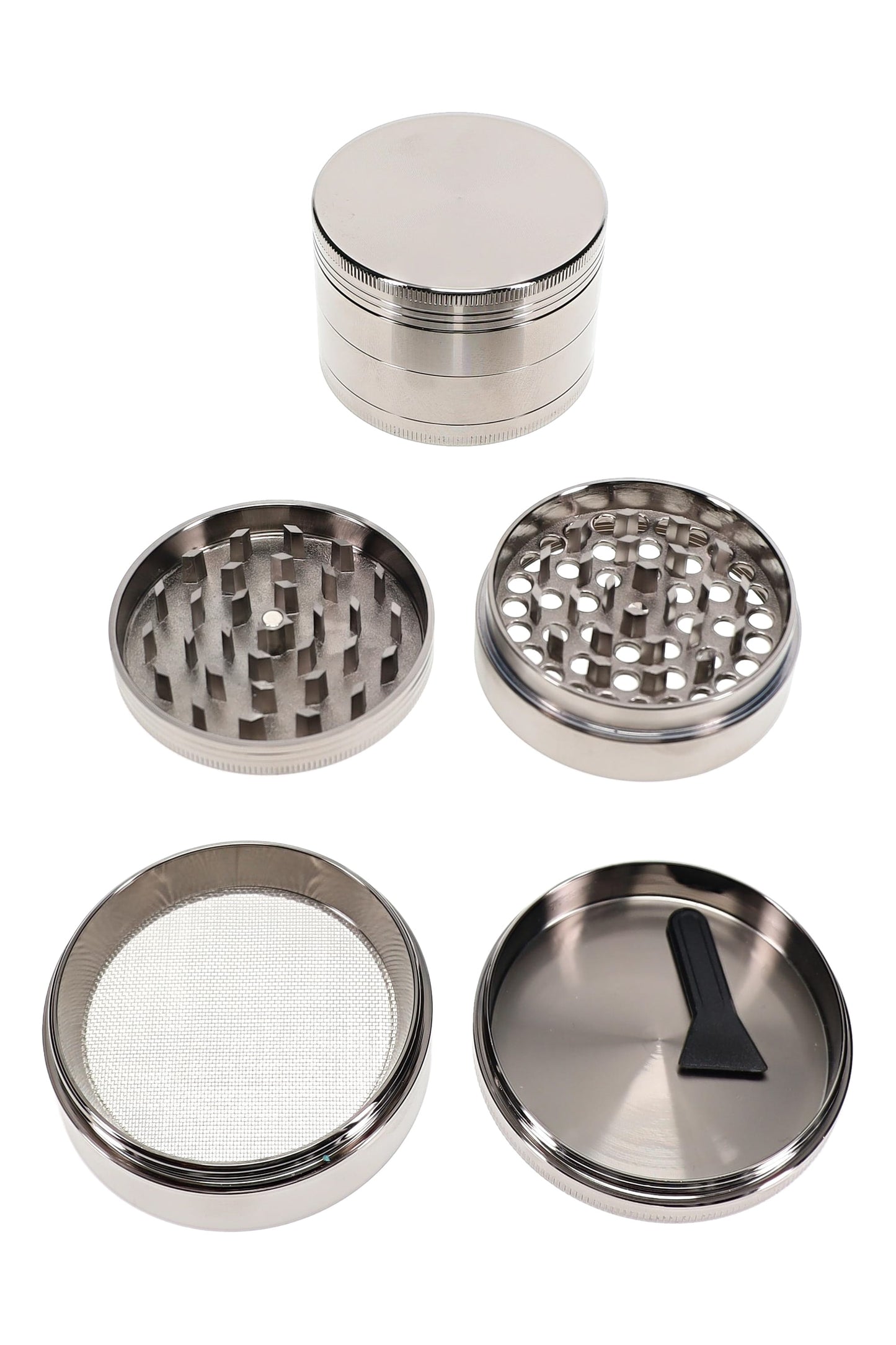 4-Part Metal Herb Grinder “Big Grip” – 2½″ – Assorted Colors