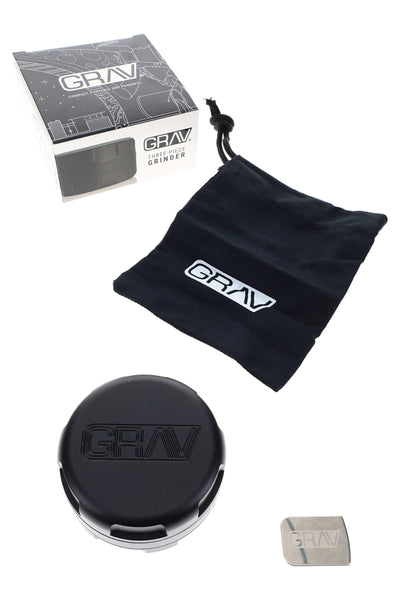 GRAV 3-Piece Metal Herb Grinder – 2.75″