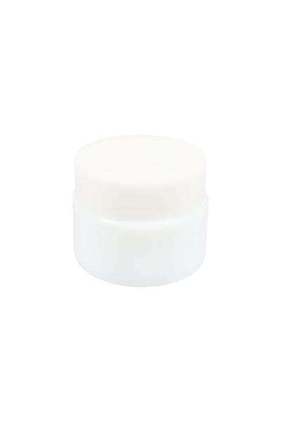 White Glass Wax Jar – Screw-Top Lid