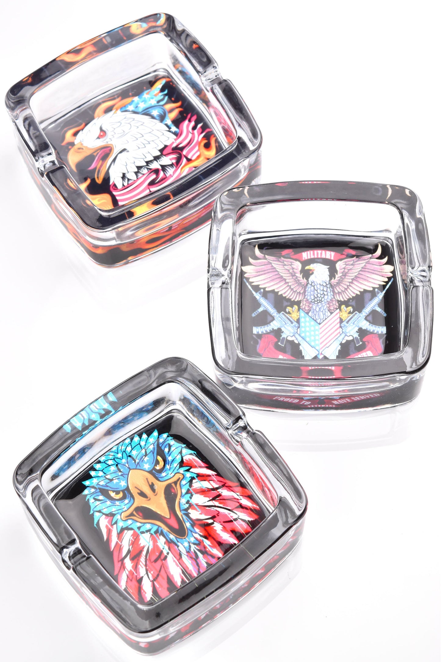 3.5″ Square Glass Ashtray – Pop Designs
