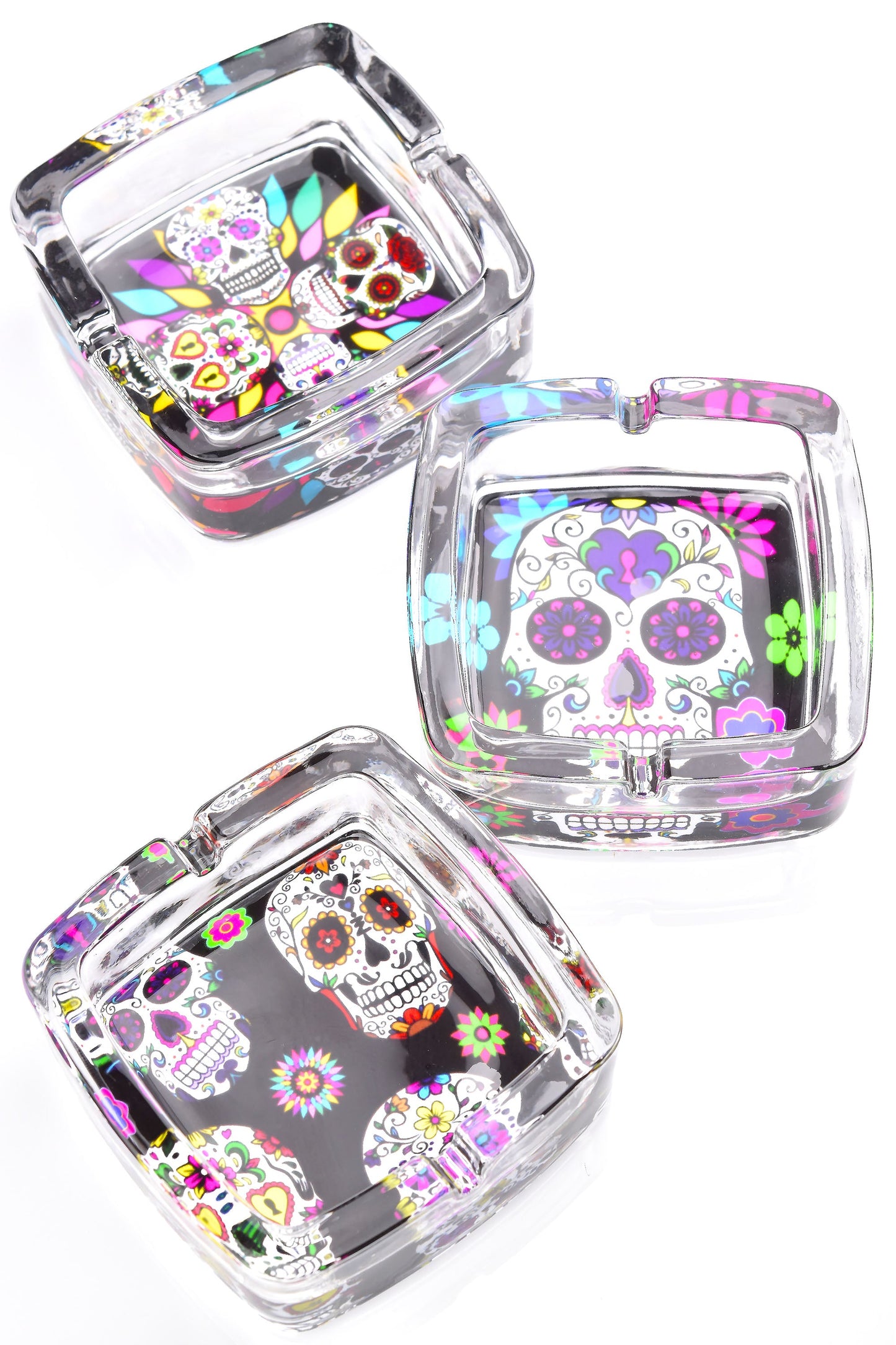 3.5″ Square Glass Ashtray – Pop Designs