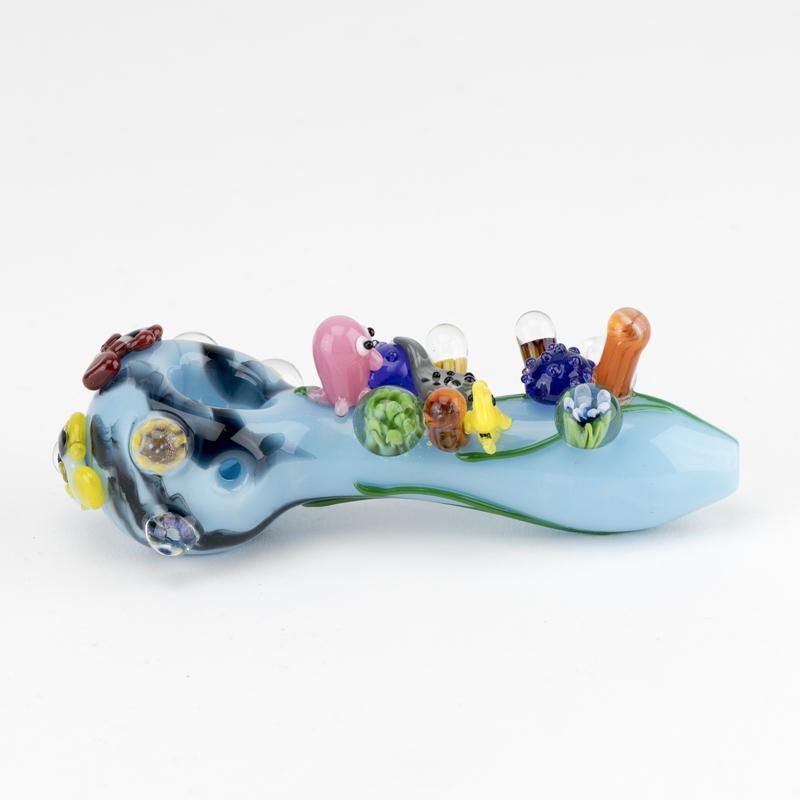 Empire Glassworks “Great Barrier Reef” Glass Hand Pipe – 4″ – US-Made