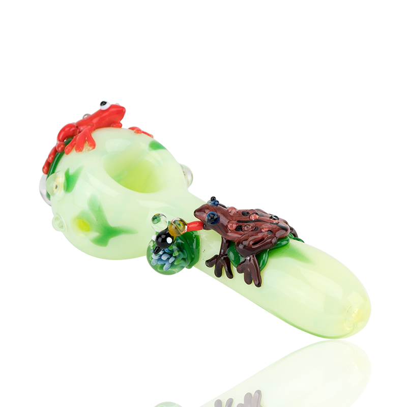 Empire Glassworks “Ribbit” Glass Hand Pipe – 4½″ – US-Made