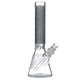 Calibear Deep Sandblasted Glass Beaker Bong | 8" & 14" Artistic Water Pipe