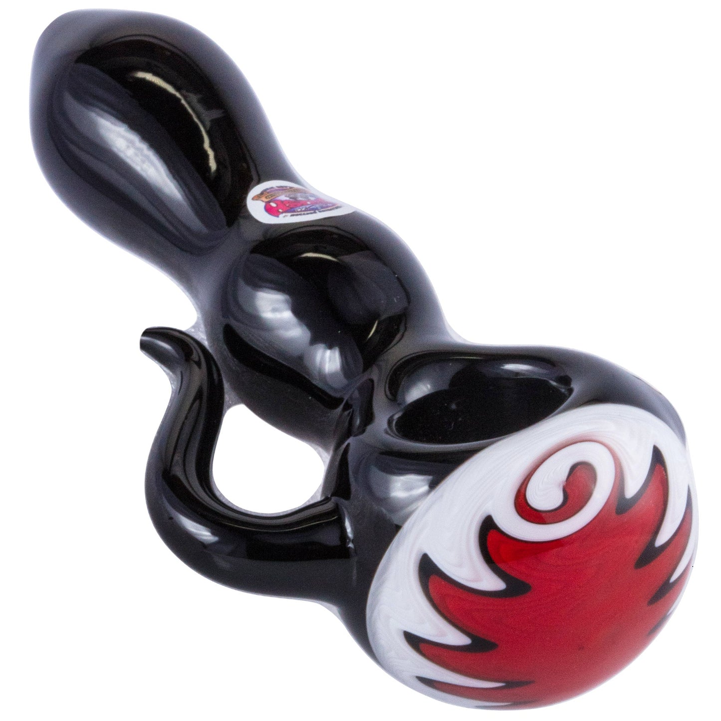 Crush Eye Candy Black Onyx Tusk Hand Pipe - Vibrant Borosilicate Glass 4.5"