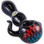 Crush Eye Candy Black Onyx Tusk Hand Pipe - Vibrant Borosilicate Glass 4.5"