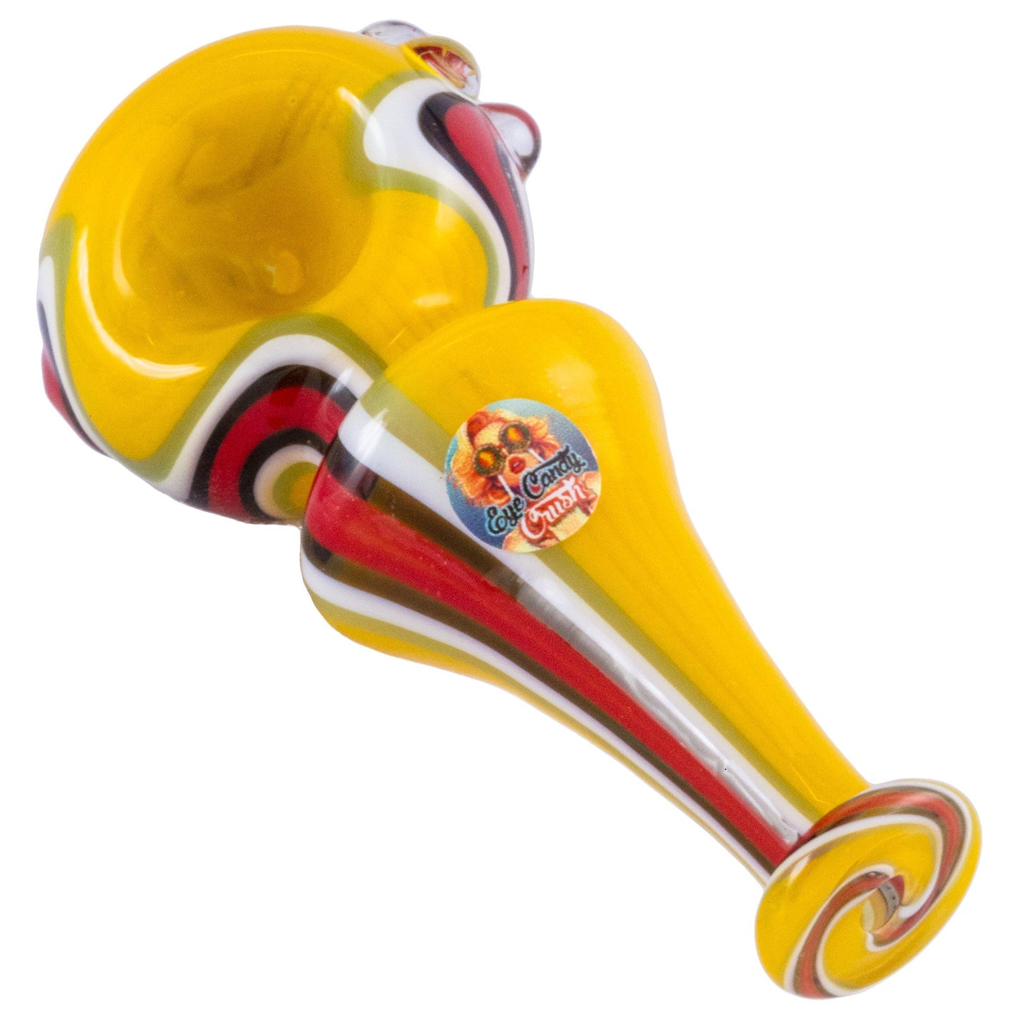 Crush Eye Candy Artisan Hand Pipe - Vibrant Borosilicate Glass Spoon, 4"