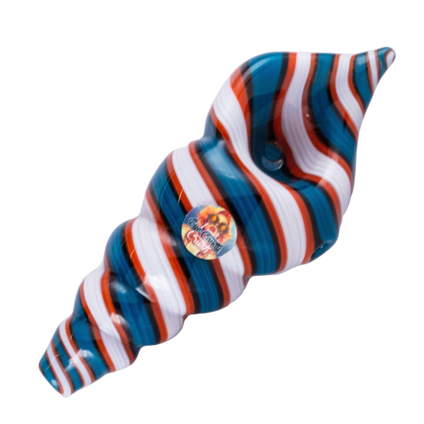 Crush Eye Candy Sea Shell Hand Pipe in Vibrant Colors - 4" Borosilicate Glass