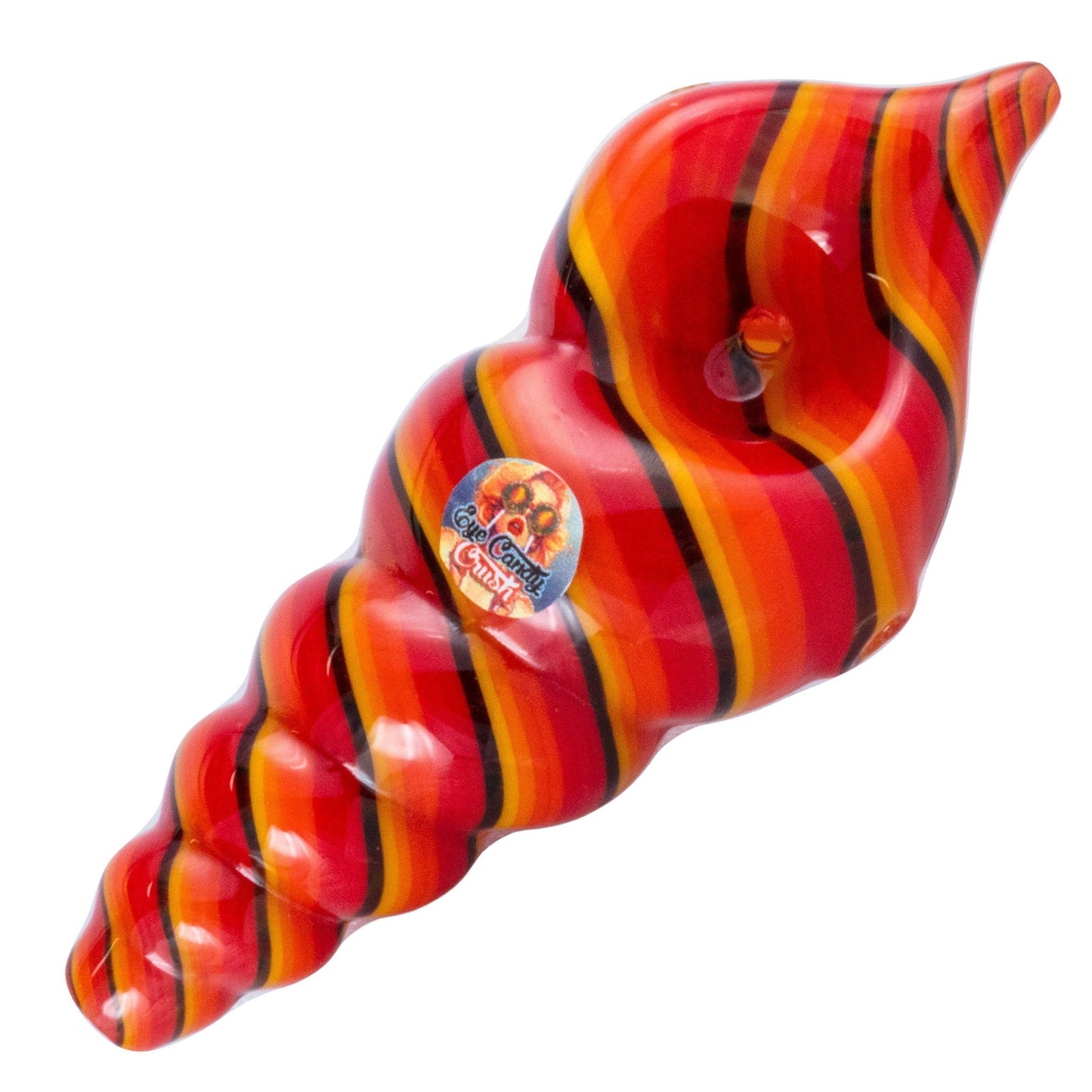 Crush Eye Candy Sea Shell Hand Pipe in Vibrant Colors - 4" Borosilicate Glass