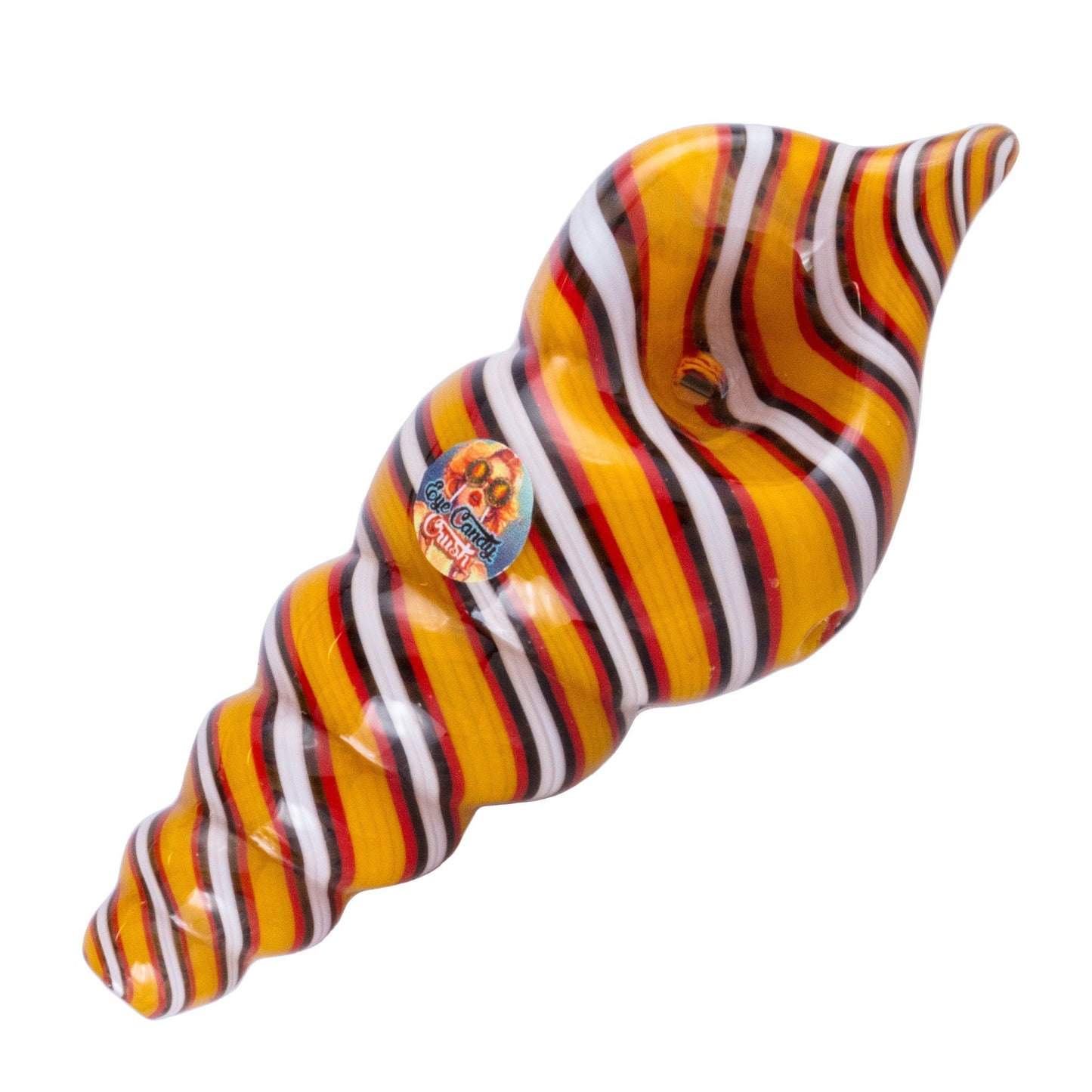 Crush Eye Candy Sea Shell Hand Pipe in Vibrant Colors - 4" Borosilicate Glass