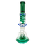 Teal and Green Slitted Pyramid Beaker Freezable Coil System
