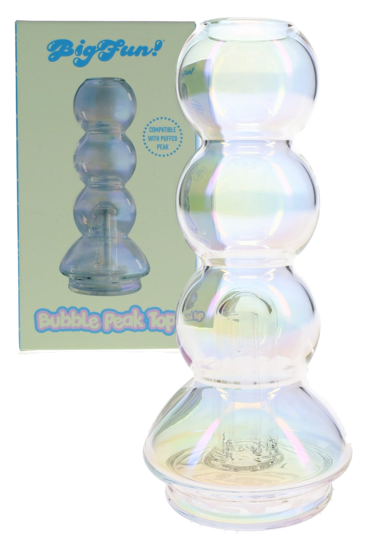 BigFun! Iridescent Bubble Puffco Peak Top – 4½″