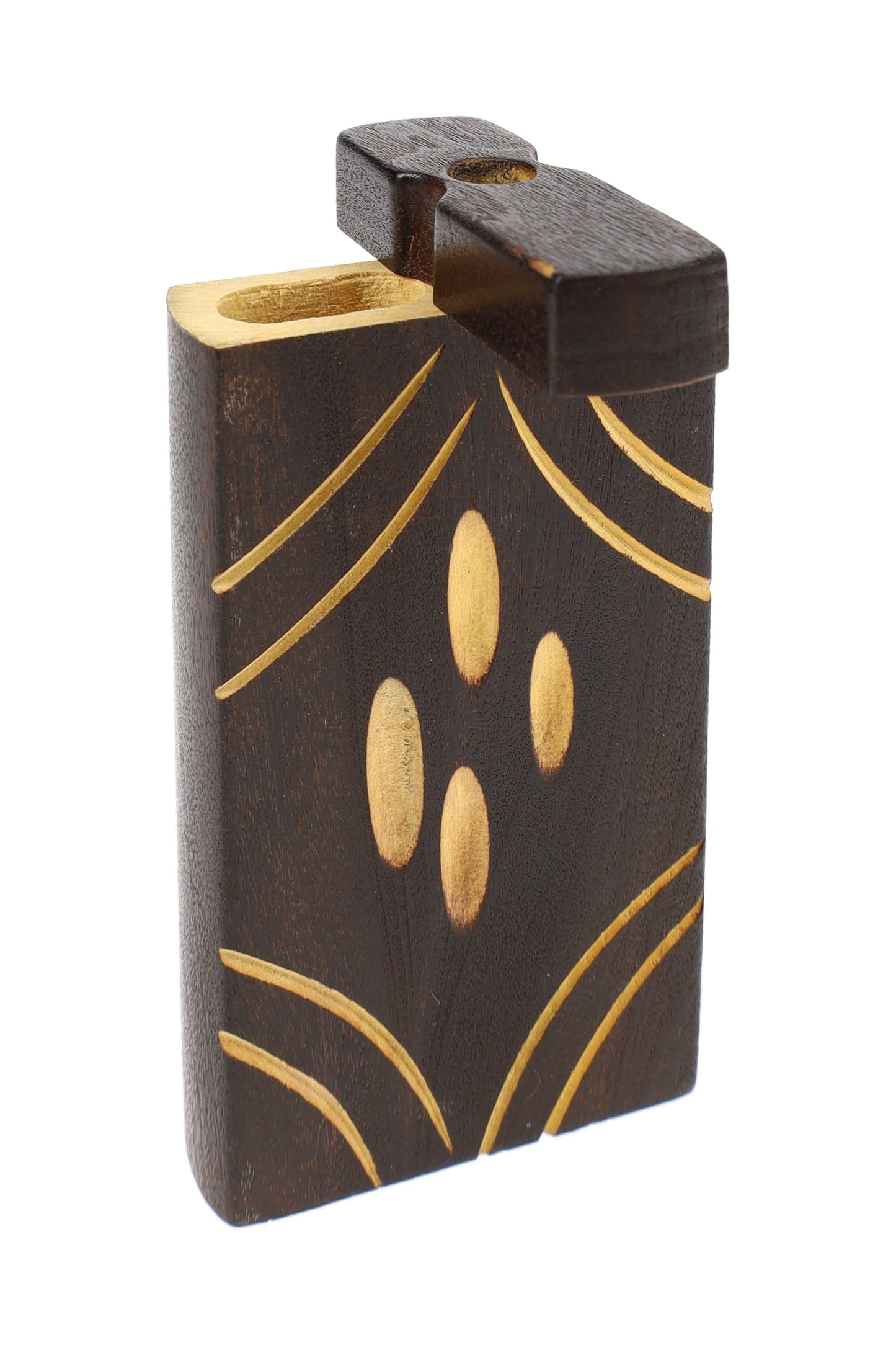 Burned Wood Dugout “Night Lattice” – 4″ – Assorted