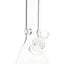 Clear 9 mm Thick Glass Beaker Bong “Brick House” – Ice Pinch – 10″