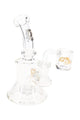6B Glass Clear Stemless Dab Rig – Showerhead Perc – 5½″