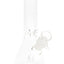 Colored Rim Glass Beaker Bong “Pastel Pour” – 8″