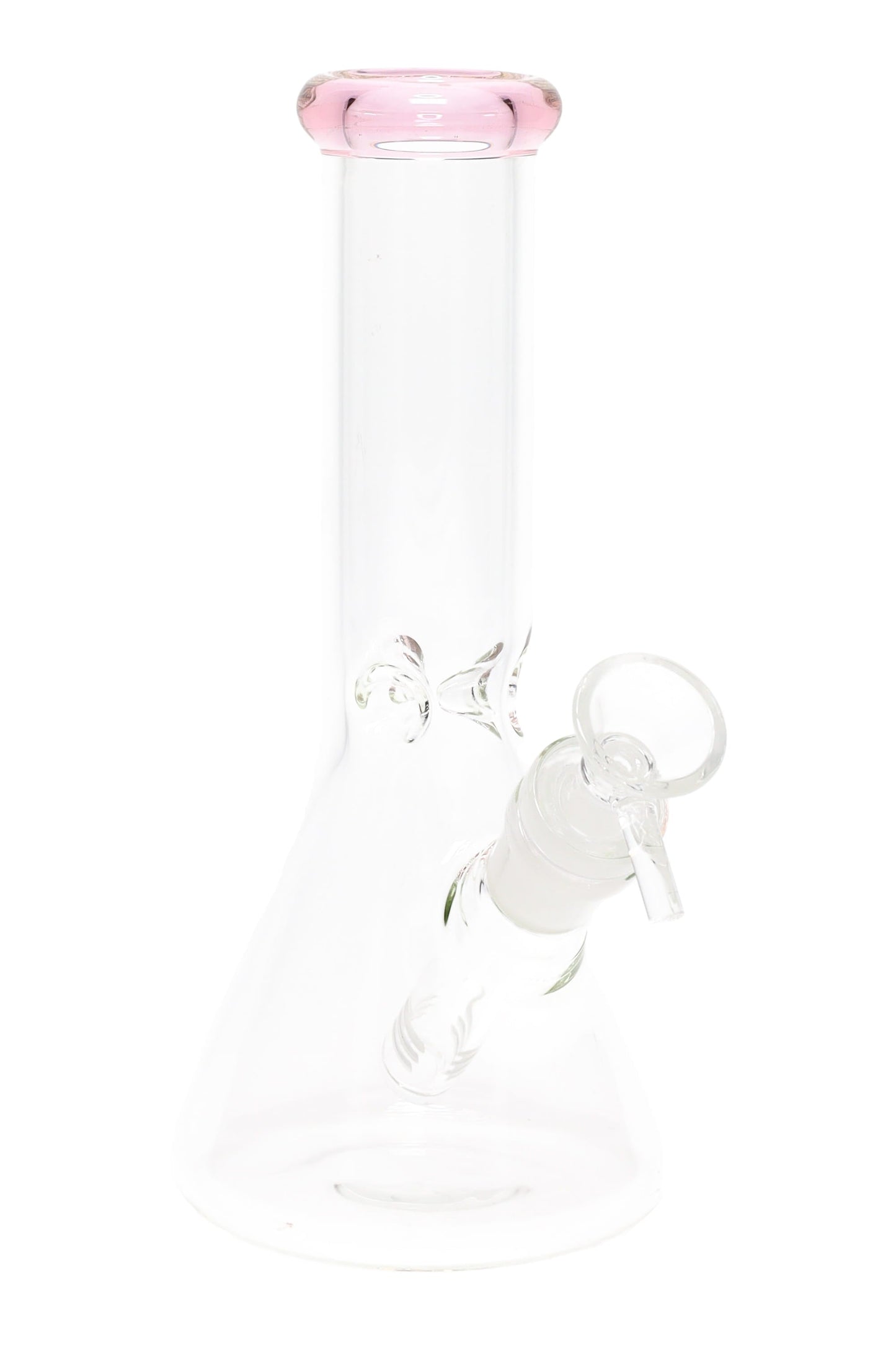 Colored Rim Glass Beaker Bong “Pastel Pour” – 8″