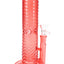 Wave-Texture Straight Shooter Bong “Ripple Rocket” – 10″ – Showerhead Perc – Ice Pinch