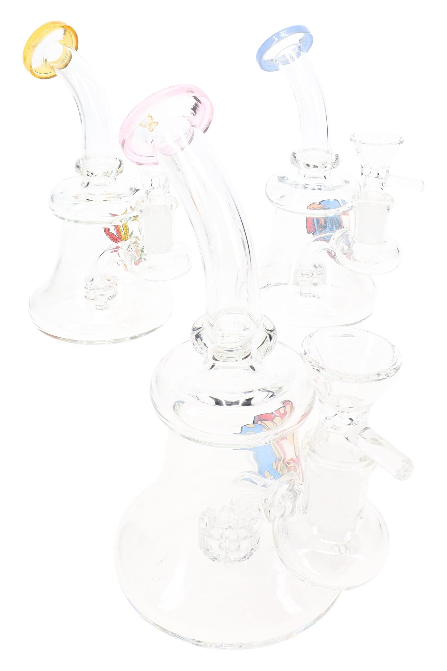 GoG Decal Stemless Beaker Bong – 6″ – Showerhead Perc – Assorted