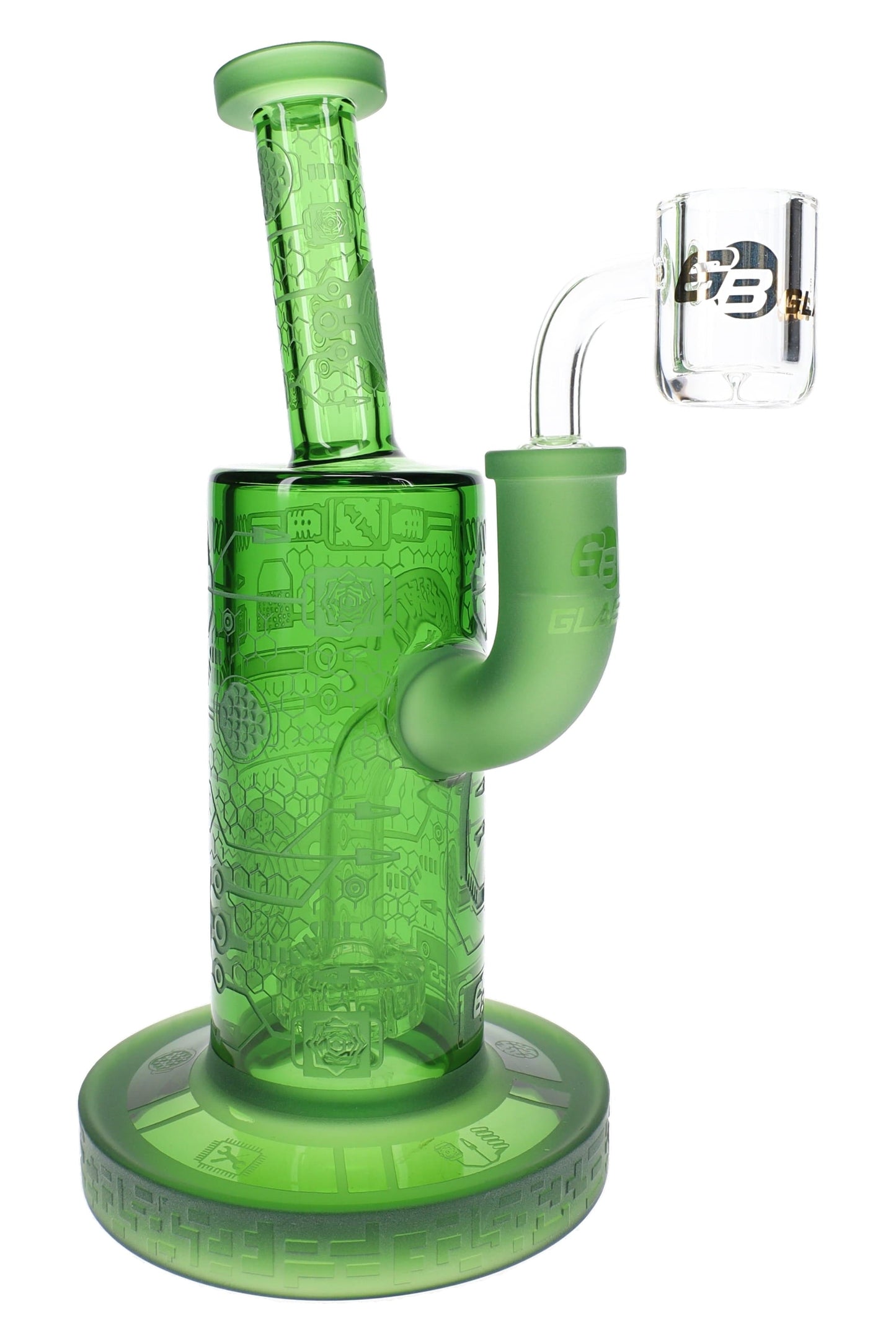 6B Glass Biotech Frosted Dab Rig – 8″ – Assorted Colors