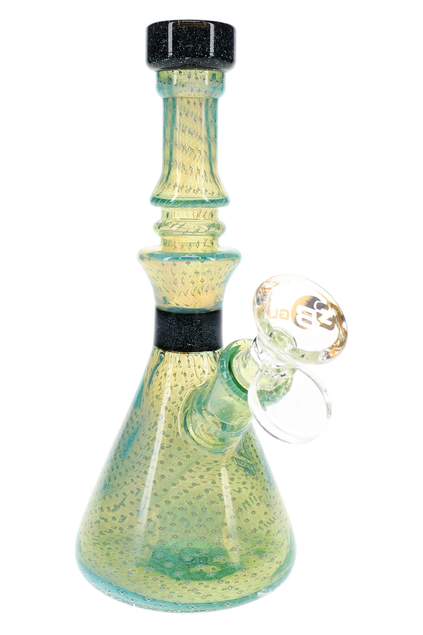 6B Glass Silver Fumed Bubble Dichro Beaker Bong – 7″ – Assorted Colors