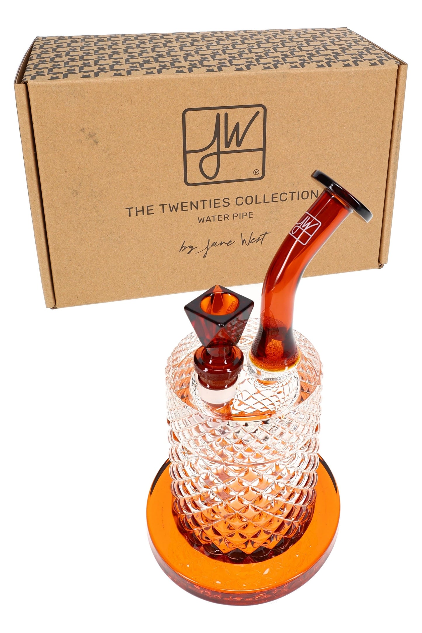 Jane West Twenties Collection Glass Water Pipe – 7½″