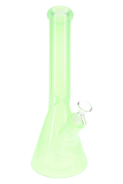 Colored Glass Beaker Bong “Color Guard” – Ice Pinch – 7 mm Thick – 14″ – Assorted Colors
