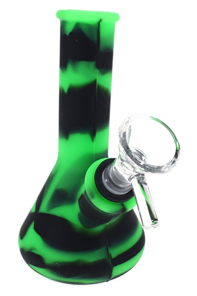 Silicone Beaker Bong “Counter Pop” – 14.5 mm – 5″ – Assorted Colors
