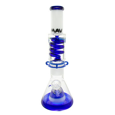 White and Blue Slitted Pyramid Beaker Freezable Coil System