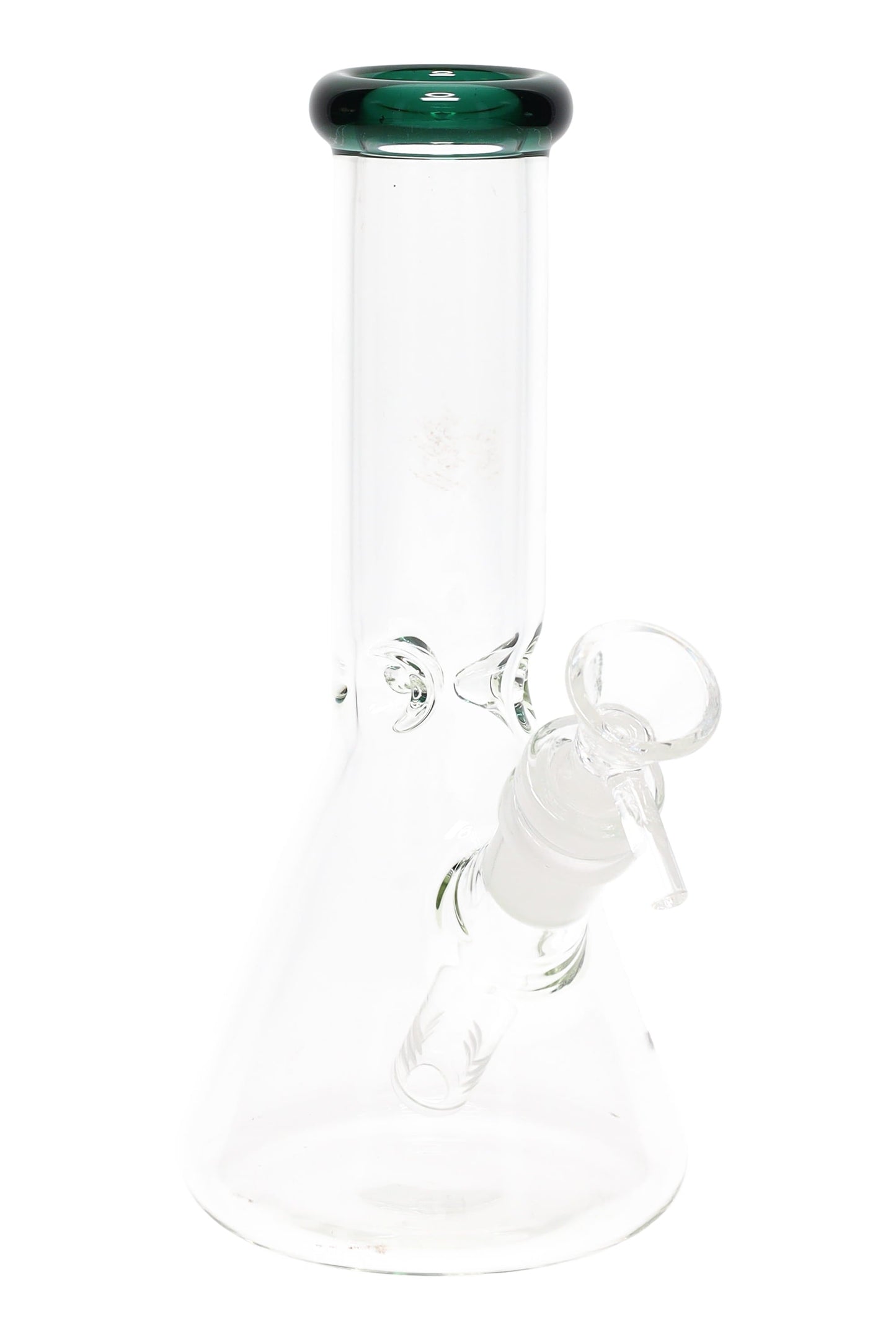 Colored Rim Glass Beaker Bong “Pastel Pour” – 8″