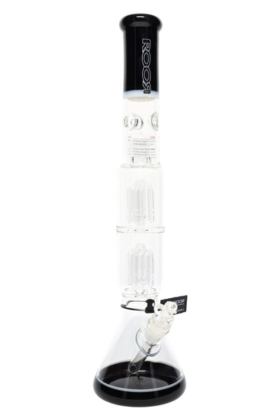 ROOR Tech 17" Multicolor Beaker Bong – Glass-on-Glass with Double Tree Percs