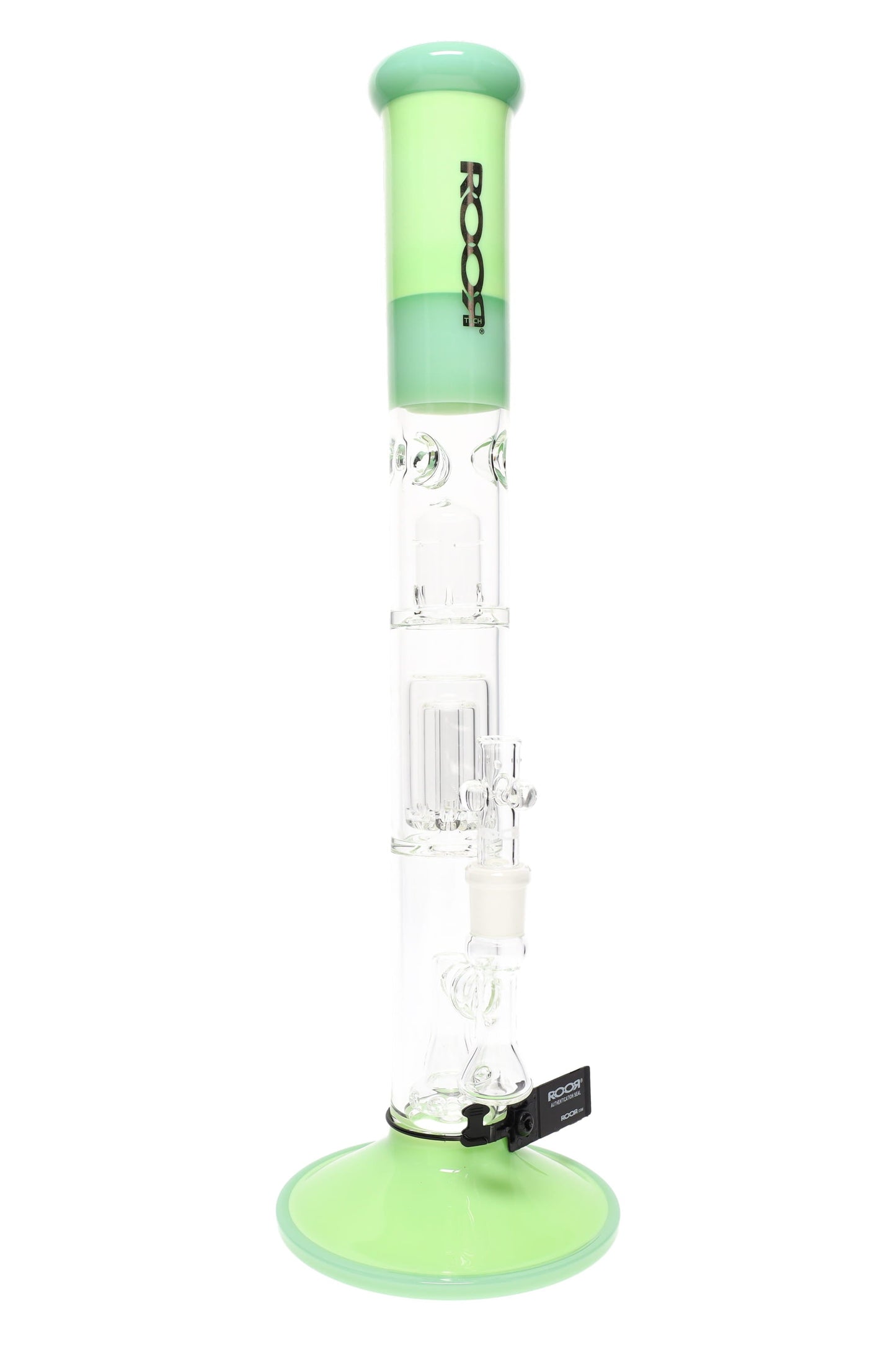 ROOR Tech Stemless Straight Tube Bong – Multi Percs – 18″ – 5 mm