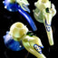 Silver-Fumed Spiky Monster Glass Hammer Bubbler “Reef Beast” – 8″