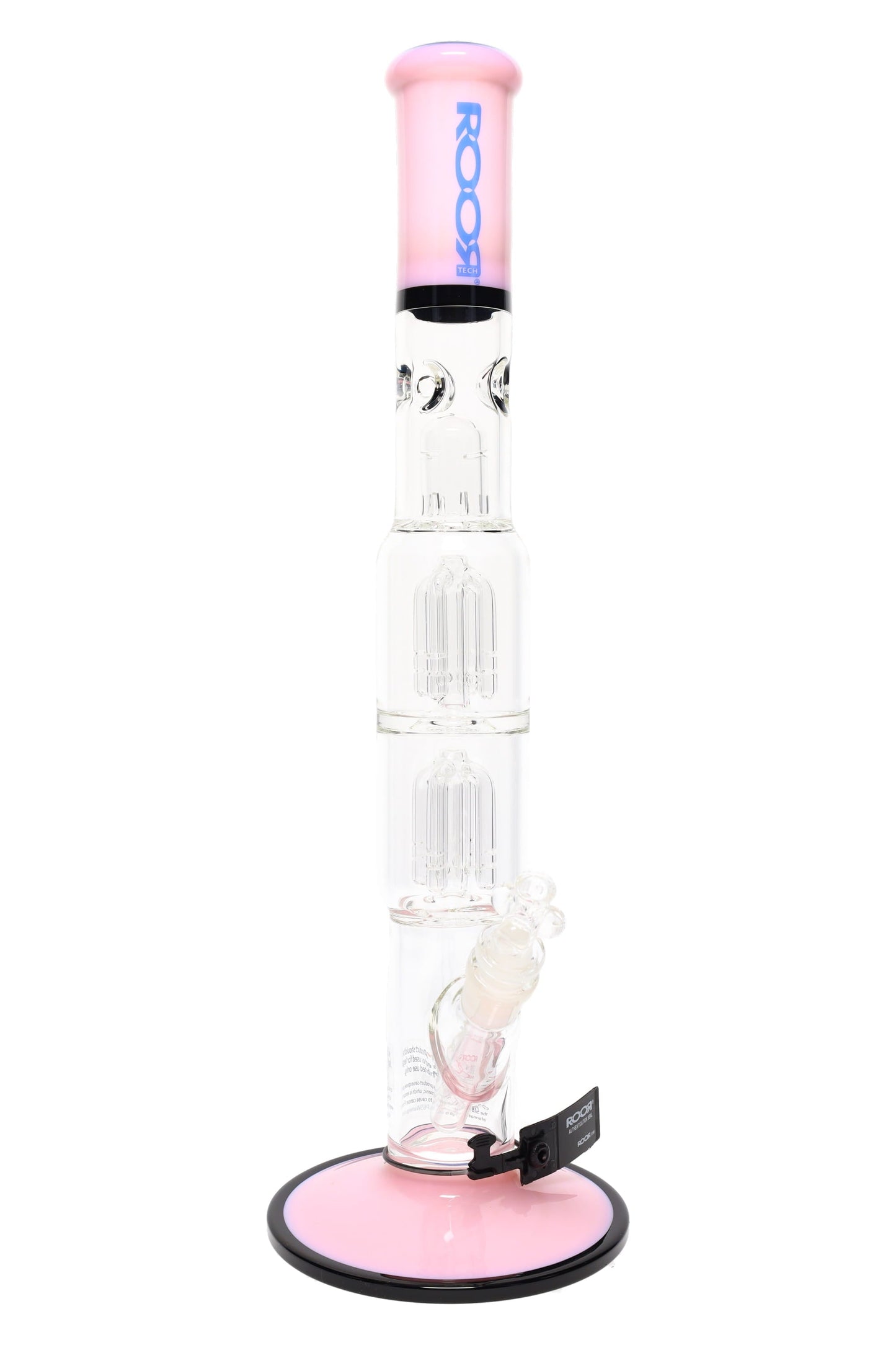 ROOR Tech 17" Multicolor Straight Tube – Double Tree Percs, Ice Pinch, Glass-on-Glass
