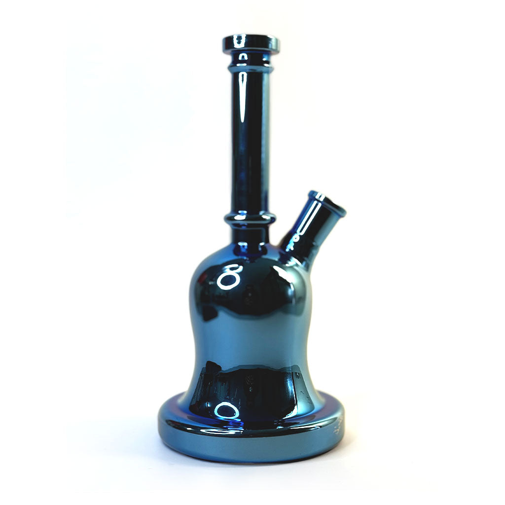 9-Inch Bell Shaped Metallic Glass Bong
