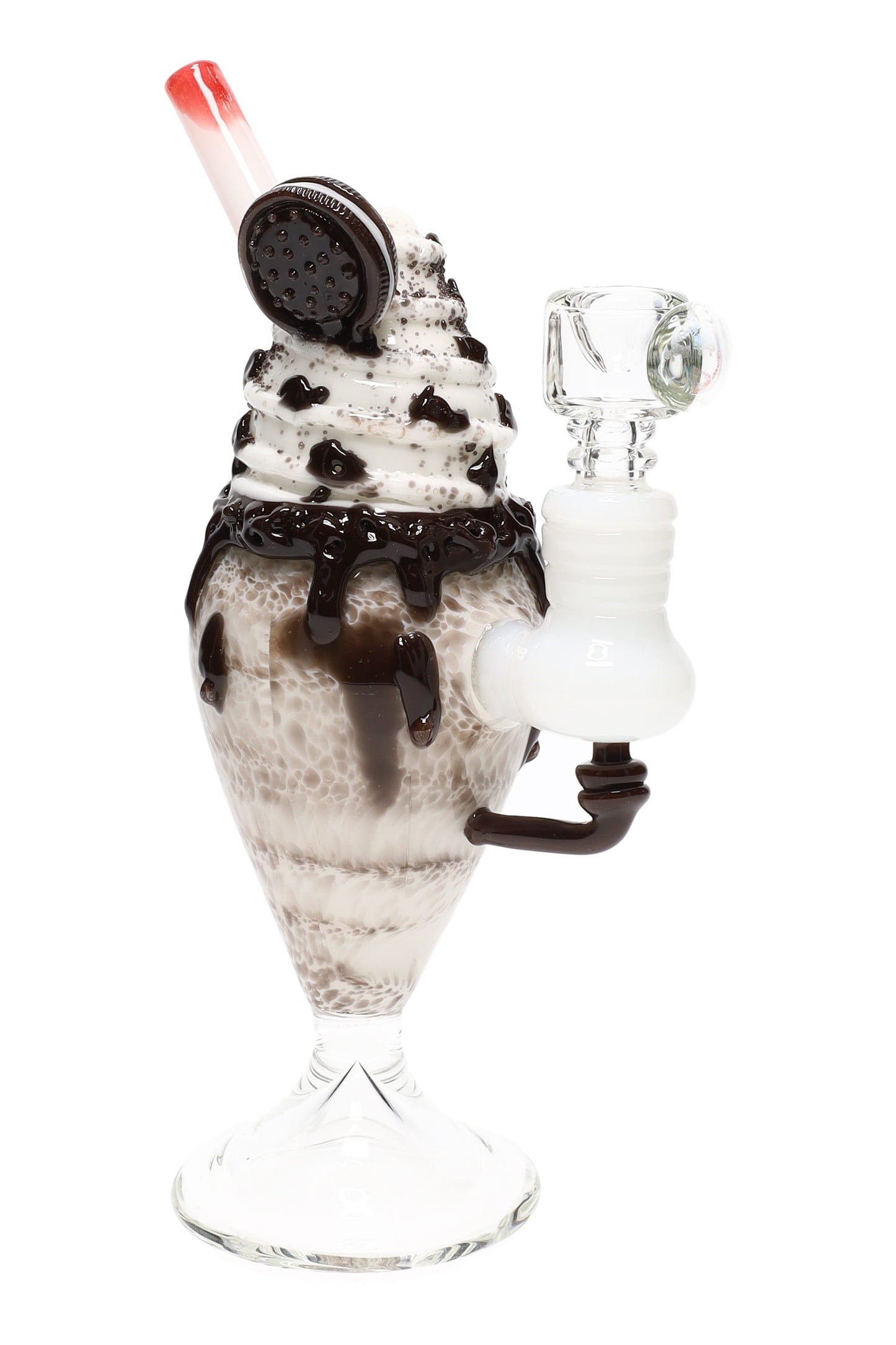 Glass Mini Rig “Cookies & Cream Float” – US-Made