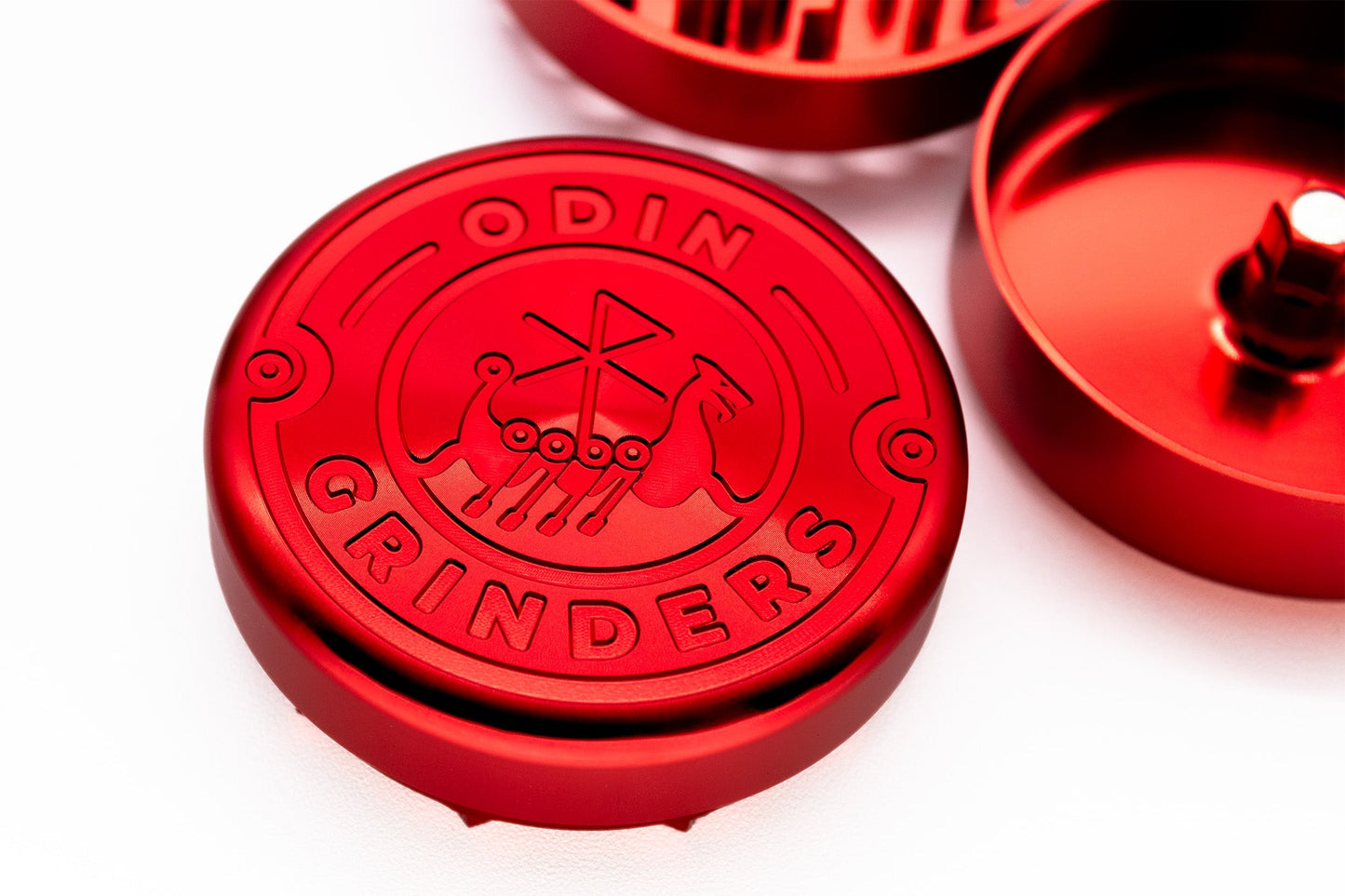 Cherry Red Odin Threadless Grinder