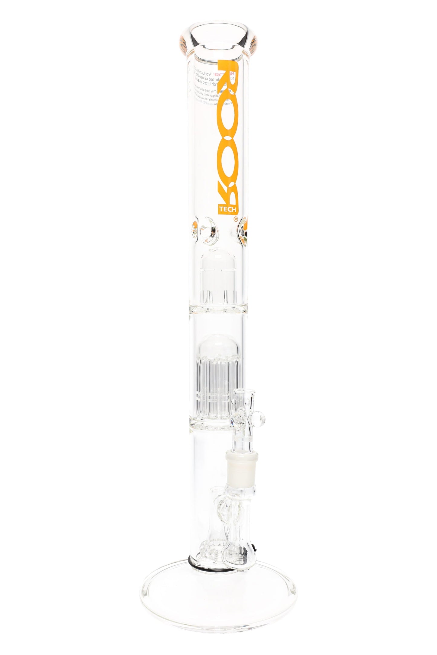 ROOR Tech Stemless Straight Tube Bong – Multi Percs – 18″ – 5 mm