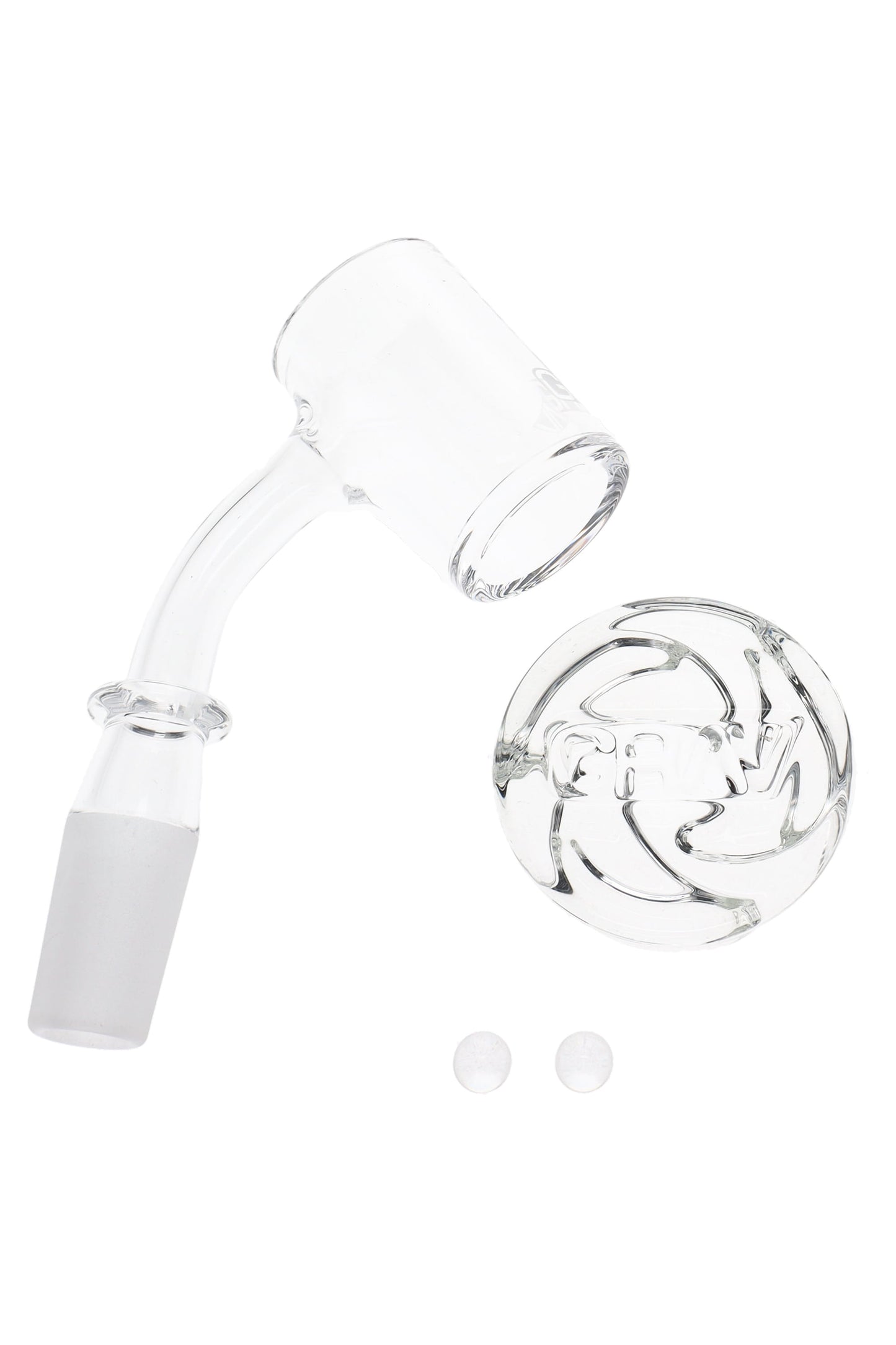 GRAV Seamless Quartz Banger Set – with Spinner Cap & Pearls