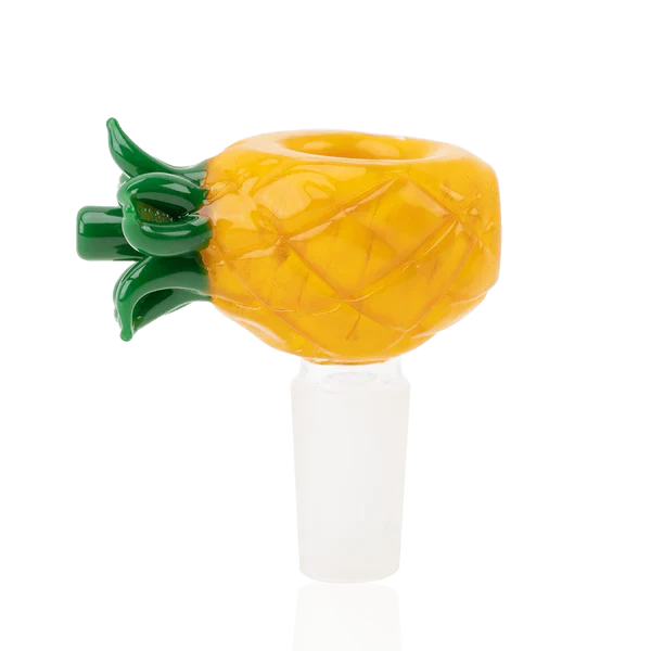 Ooze Pineapple 18" Full Color Beaker Bong x Empire Glassworks Pineapple Bowl