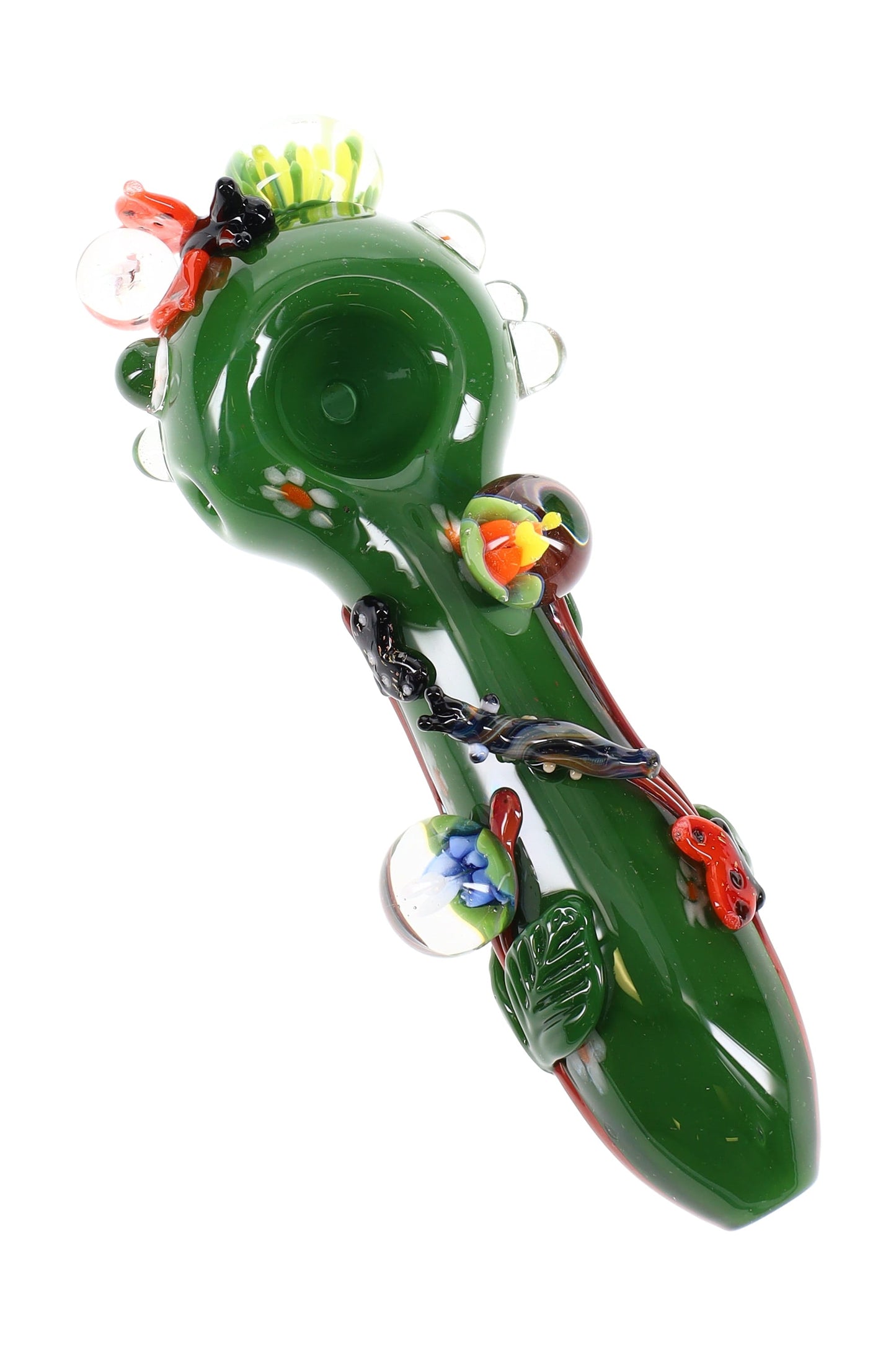 Empire Glassworks “Garden Critters” Glass Hand Pipe – 4½″ – US-Made