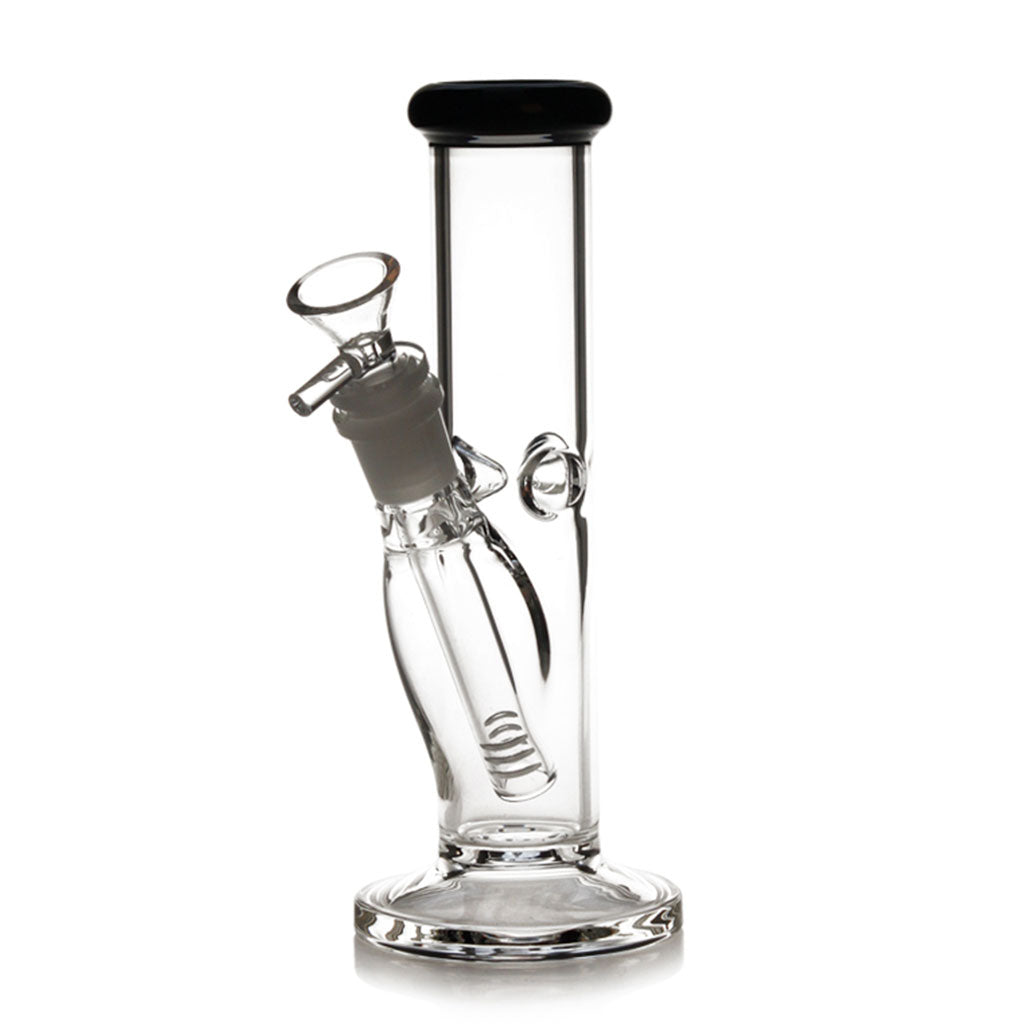 8 Inch Straight Tube Color Tipped Bong