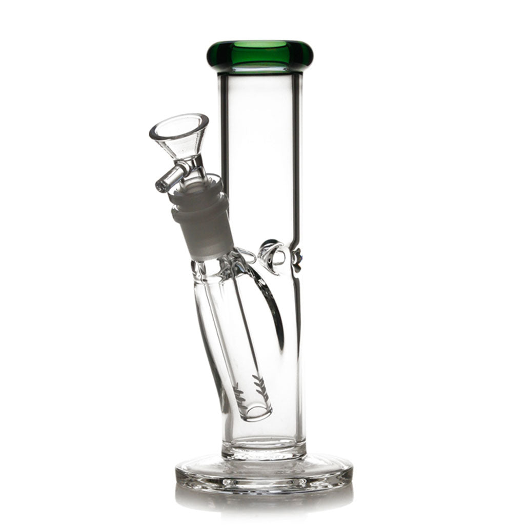 8 Inch Straight Tube Color Tipped Bong