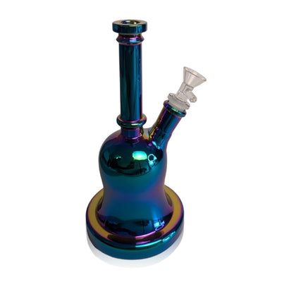 9-Inch Bell Shaped Metallic Glass Bong